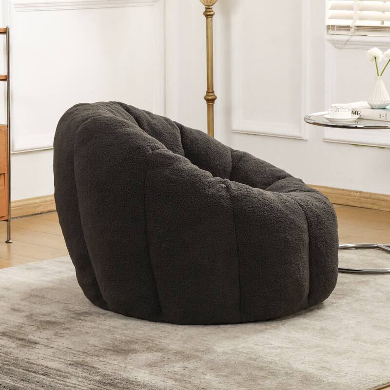 Anmytek Plush Oversized Bean Bag Chair with Armrests High-Density Foam Lazy Comfy Seat