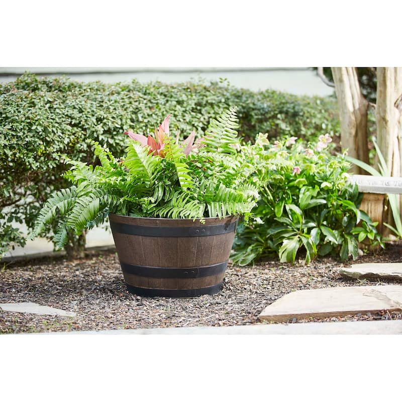 Southern Patio Whiskey Barrel Planter