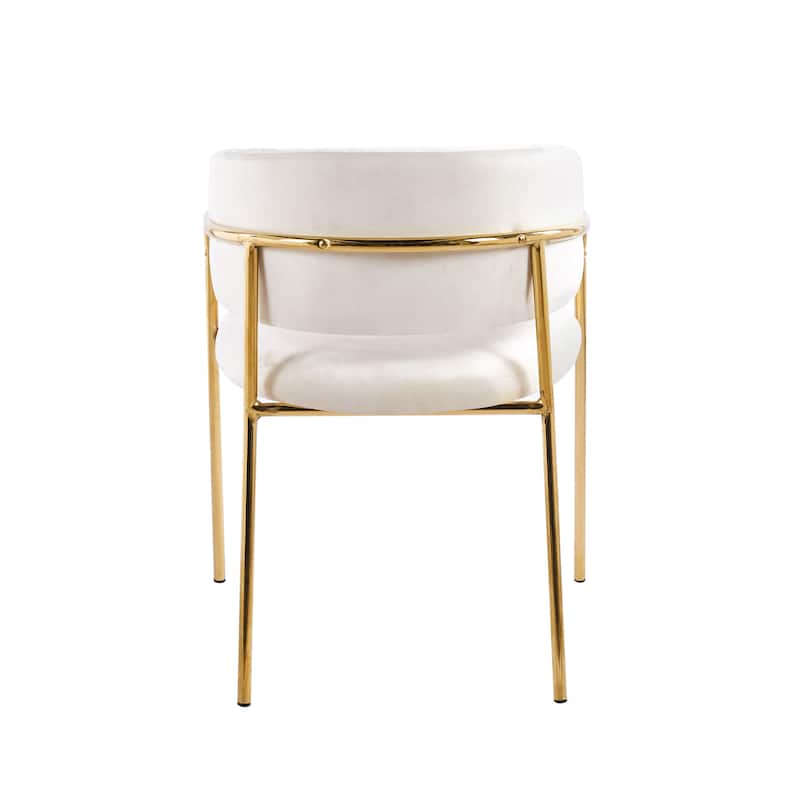 Porthos Home Cardi Dining Chairs Set of 2, Velvet Upholstery, Gold Legs