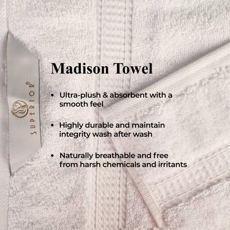 Superior Egyptian Cotton 8 Piece Towel Set Ultra Plush & Absorbent Bath, Hand & Face Towels, Heavyweight Spa Quality