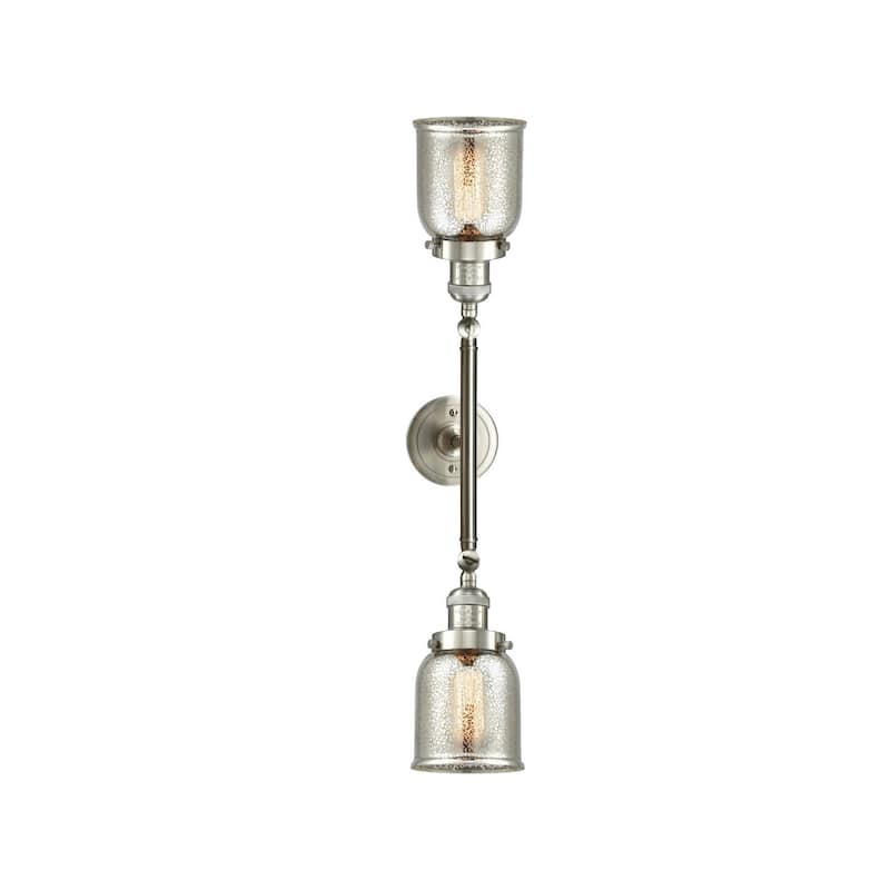Innovations Lighting Small Bell 2 Light 23" Wide Bathroom Vanity Light - Brushed Satin Nickel / Silver Plated Mercury