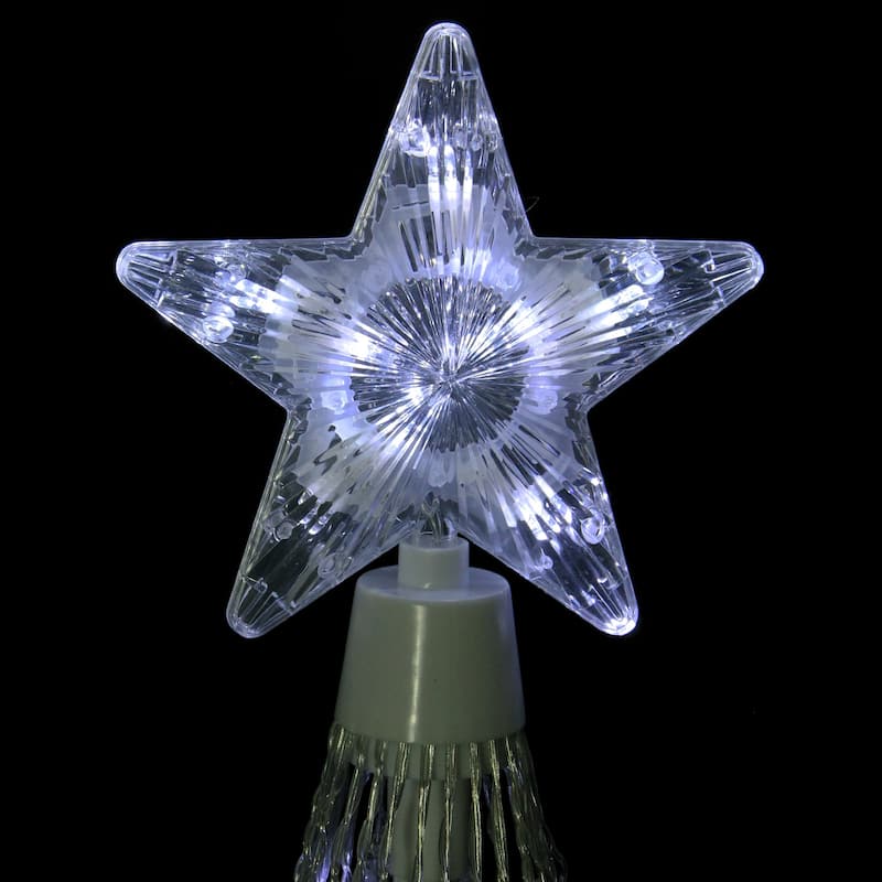 9' White LED Lighted Show Cone Christmas Tree Outdoor Decoration