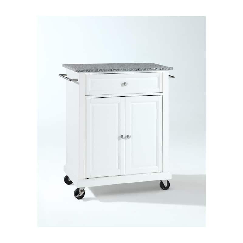 Kitchen Island Cart with Granite Top & Casters - Mobile Kitchen Storage Island - Modern Kitchen Island