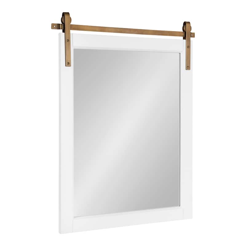 Kate and Laurel Skylan Decorative Wall Mirror - 24x31 - White/Gold