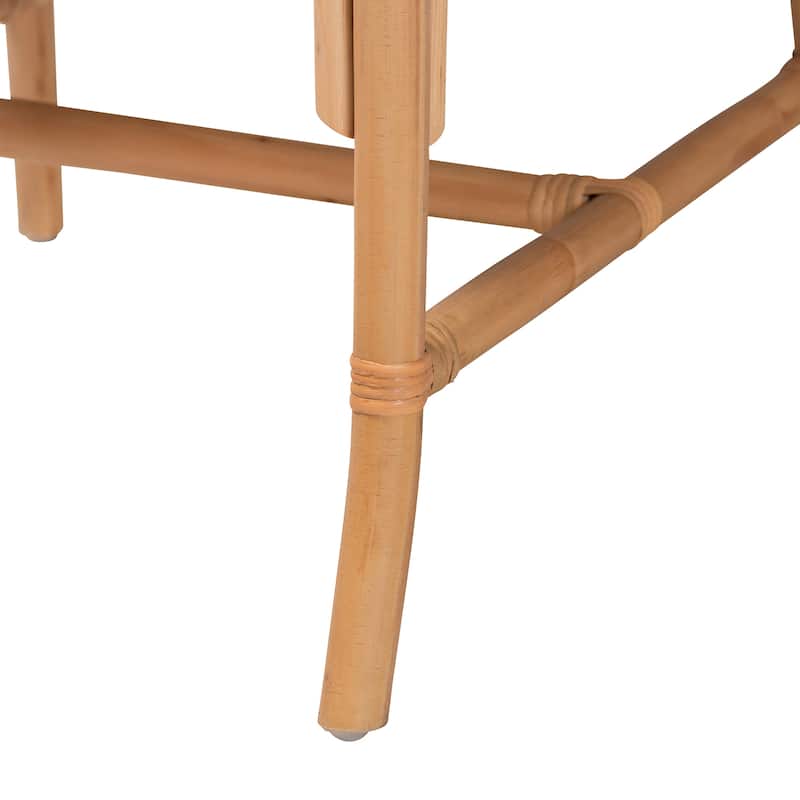 Rio Modern Bohemian Natural Brown Rattan Dining Chair