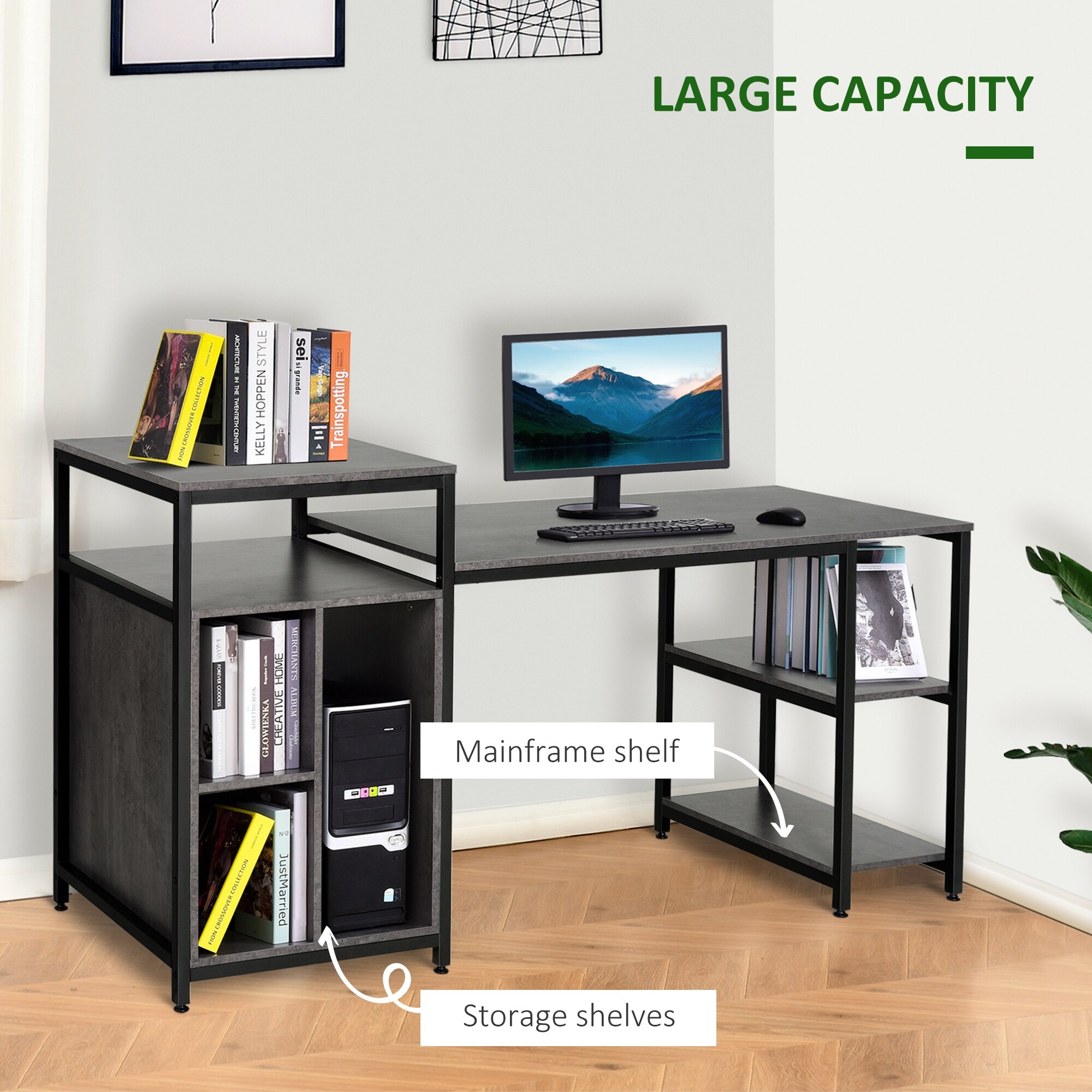 Computer Desk with CPU Stand Storage Bed Bath Beyond 42354005