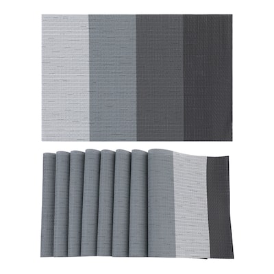 8 Packs Placemats PVC Placemats for Dining Table Decor Indoor Outdoor Kitchen Table Mat Wipe Clean - 18*12in