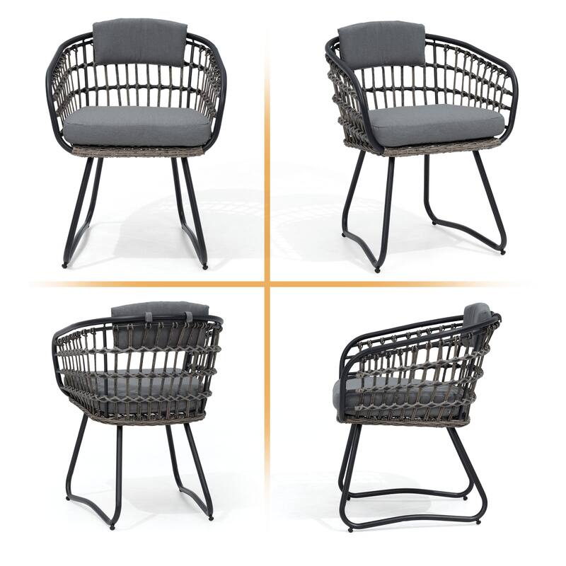 9/11-Piece Outdoor Patio Dining Set Aluminum Table and Chairs w/10 ft Market Umbrella and Base