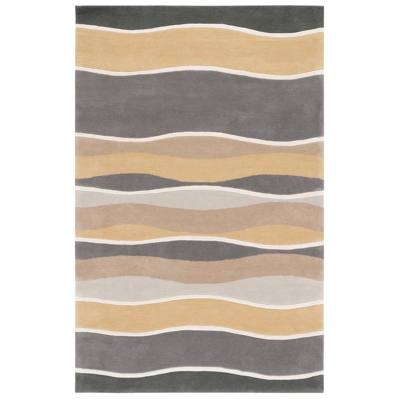 SAFAVIEH Handmade Soho Sharday Wavy Stripe N.Z. Wool/ Viscose