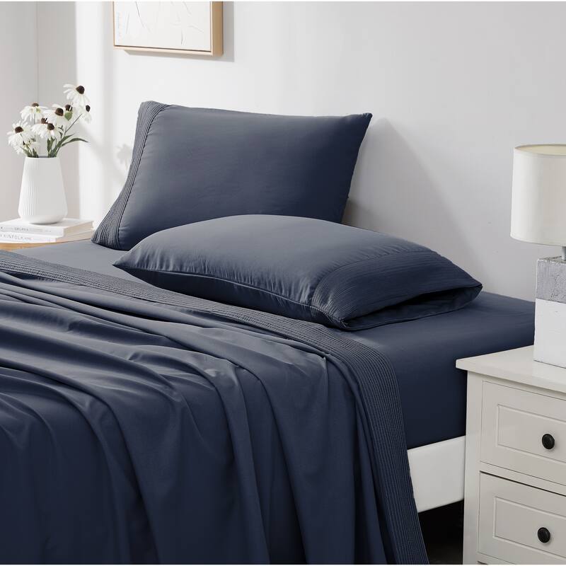 Vilano 21-inch Extra Deep Pocket 4-Piece Bed Sheet Set with Pleated Hem