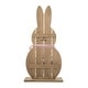 preview thumbnail 25 of 50, Glitzhome Easter Wooden Bunny Porch Decor Standing Rabbit Sign Decoration