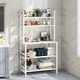 preview thumbnail 13 of 22, 5-Tier Kitchen Bakers Rack Utility Storage Shelf Microwave Oven Stand, Industrial Microwave Cart Kitchen Stand with Hutch