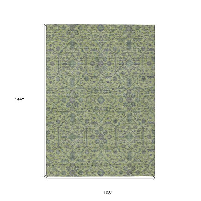 HomeRoots Floral Transitional Rectangle Outdoor Rug