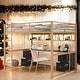 preview thumbnail 1 of 17, Bunk Wooden Children'S Bed With Stairs, Storage Space, Charging Station Black