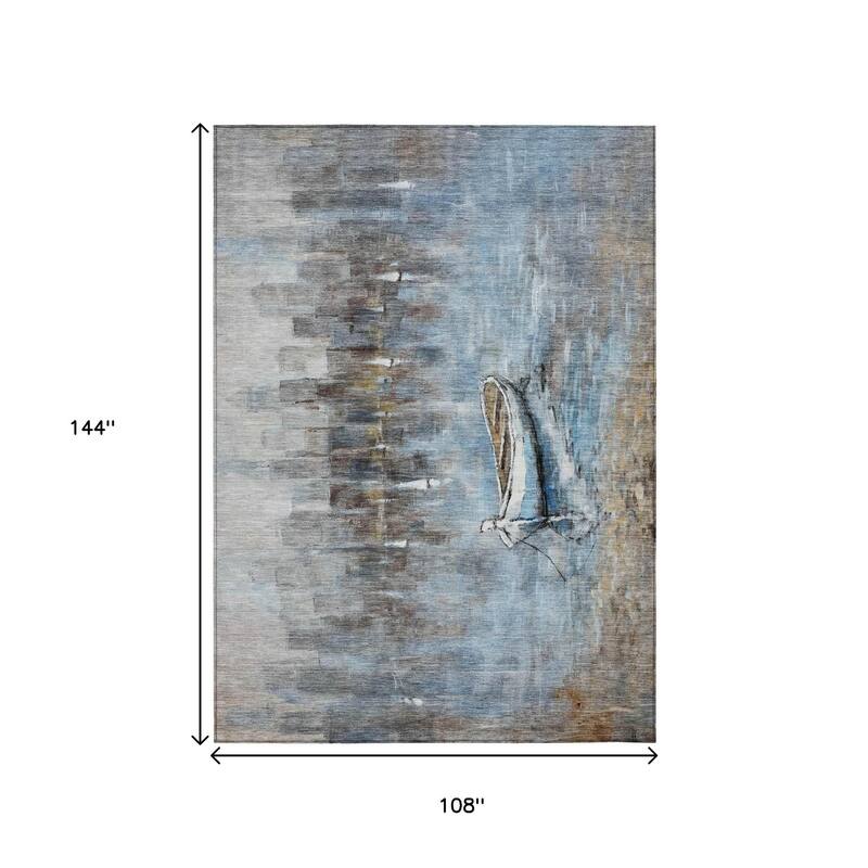 HomeRoots Nautical Transitional Rectangle Outdoor Rug