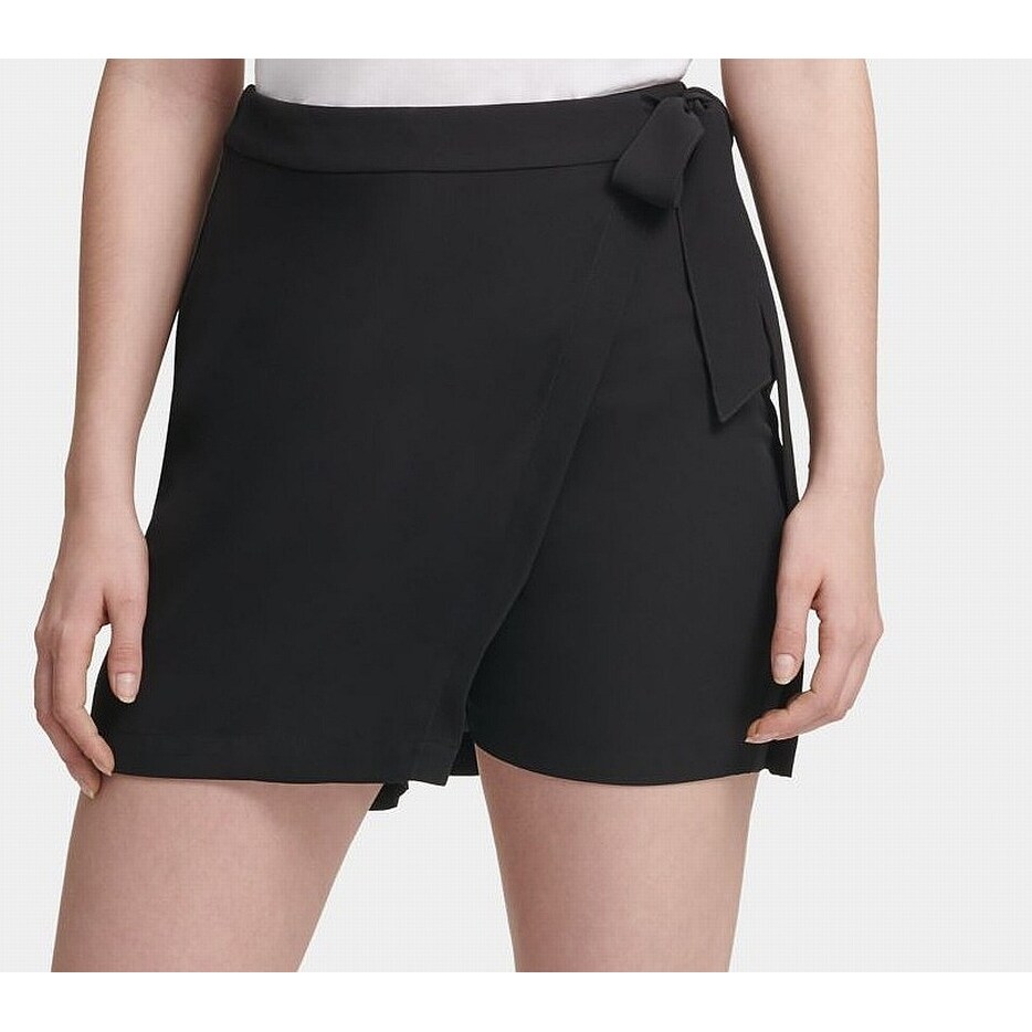 high rise tie shorts