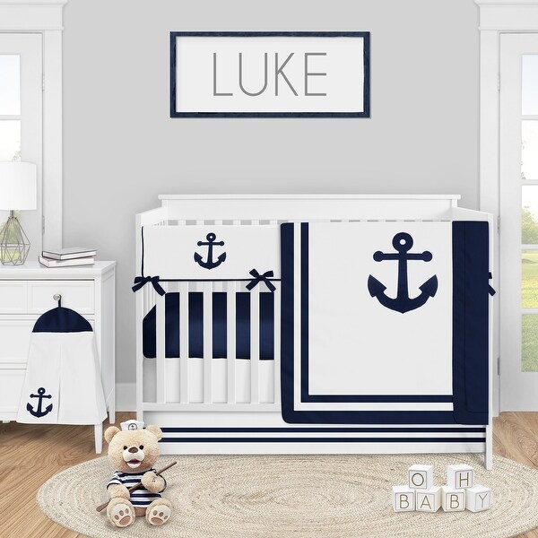 blue jean teddy bear crib bedding set