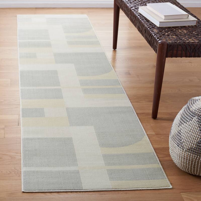 SAFAVIEH Orwell Theodocia Mid-Century Modern Rug - 2'2" x 9' Runner - Grey/Beige