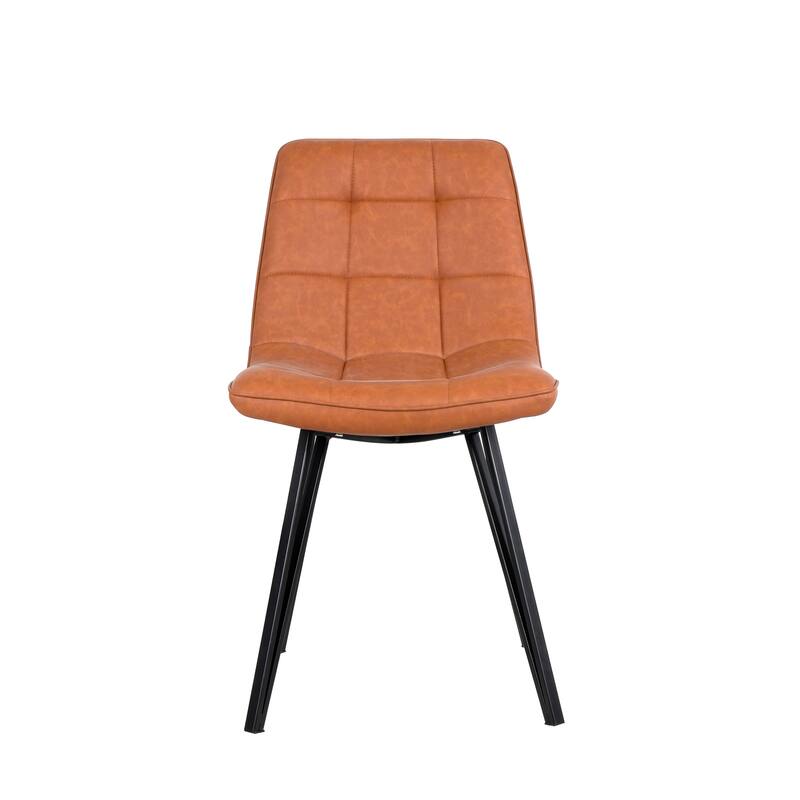 Porthos Home Rai Armless Dining Chairs Set Of 2, PU Leather Upholstery