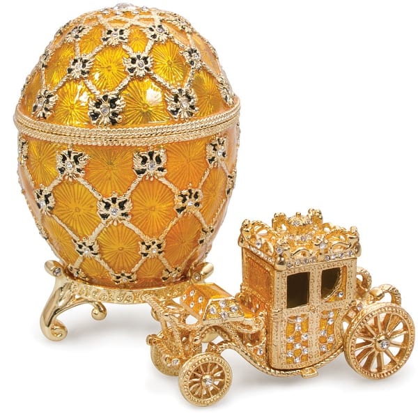 Imperial Coronation Faberge Egg Jewelry Box W Carriage In Medium Overstock 32250615