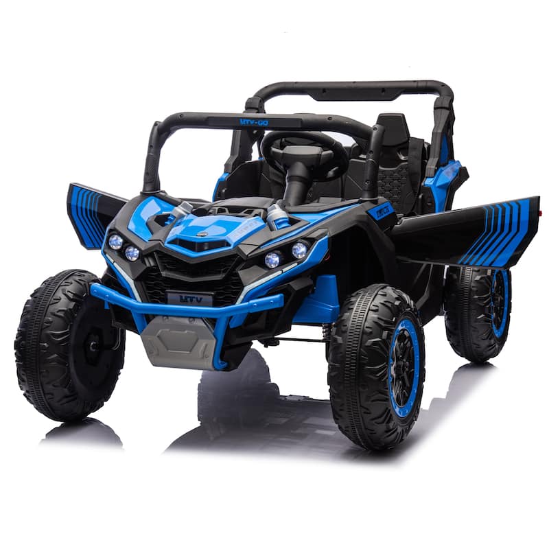 24V 2-Seater Kids Ride on Car Off-Road Toy Car Blue Electric Car