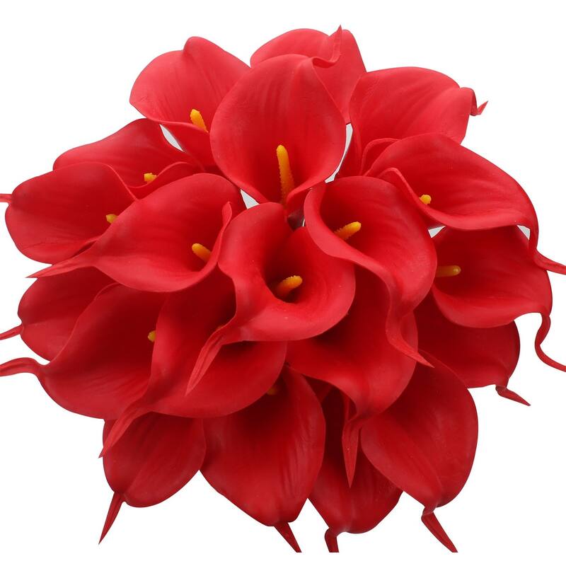 20pcs Artificial Calla Lily Artificial Flower Home Party Decor - Red