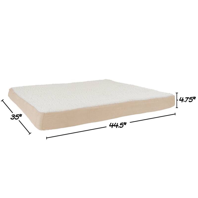 2-Layer Orthopedic Memory Foam Dog Bed with Machine Washable Sherpa Cover