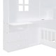 preview thumbnail 12 of 10, Twin Kids House Bed with Shelves & a Set of Sockets and USB Port, Wood Montessori Floor Bed with Rails, Window & Bedside Drawers