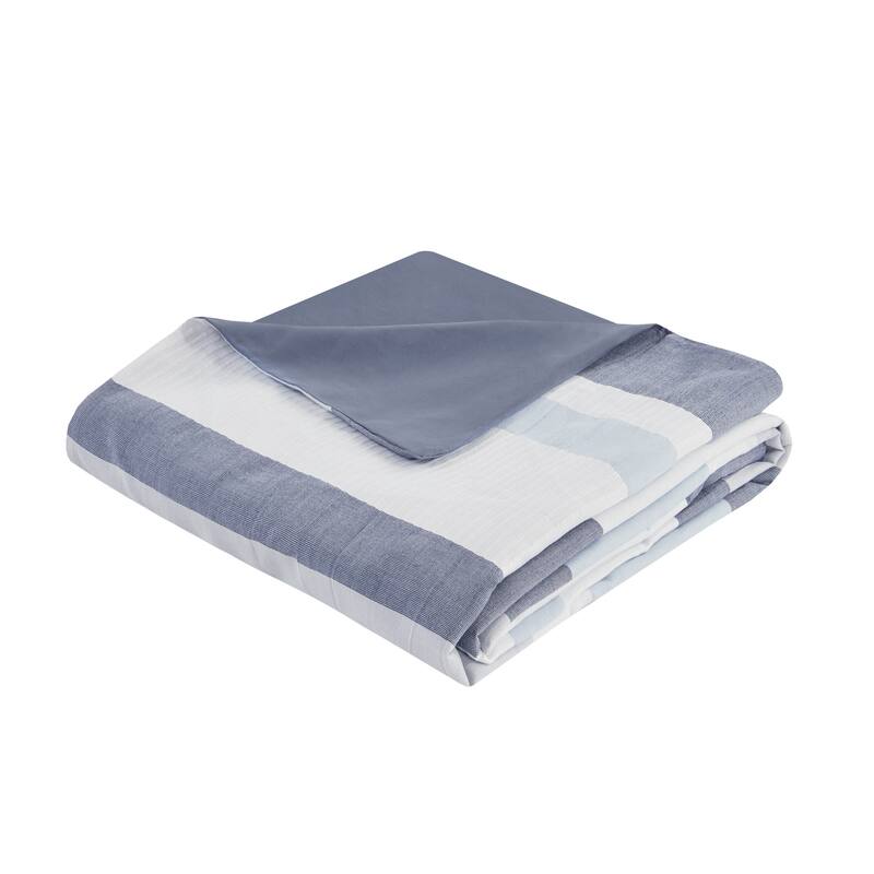 Madison Park Levi Blue/ Natural 3 Piece Jacquard Duvet Cover Set(Insert excluded)