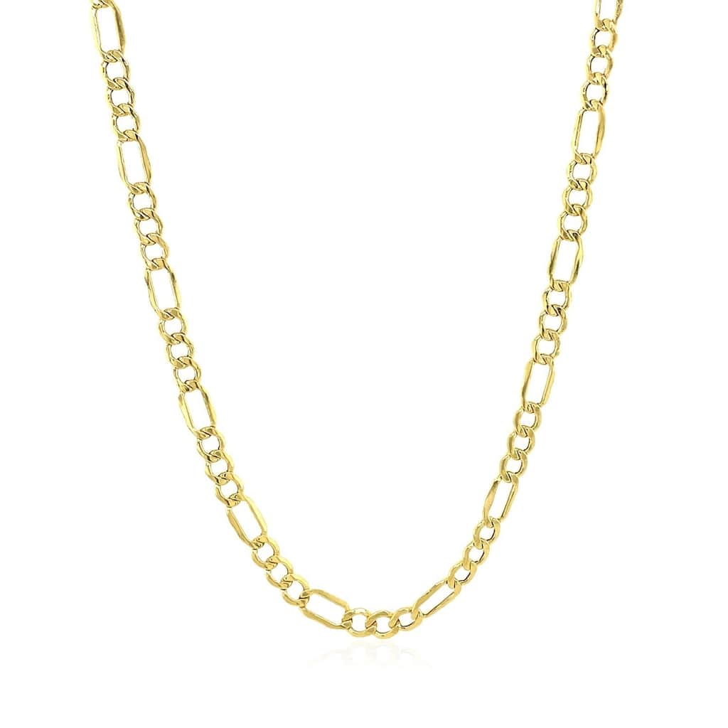 MayaMila 3.5mm 14k Yellow Gold Lite Figaro Chain