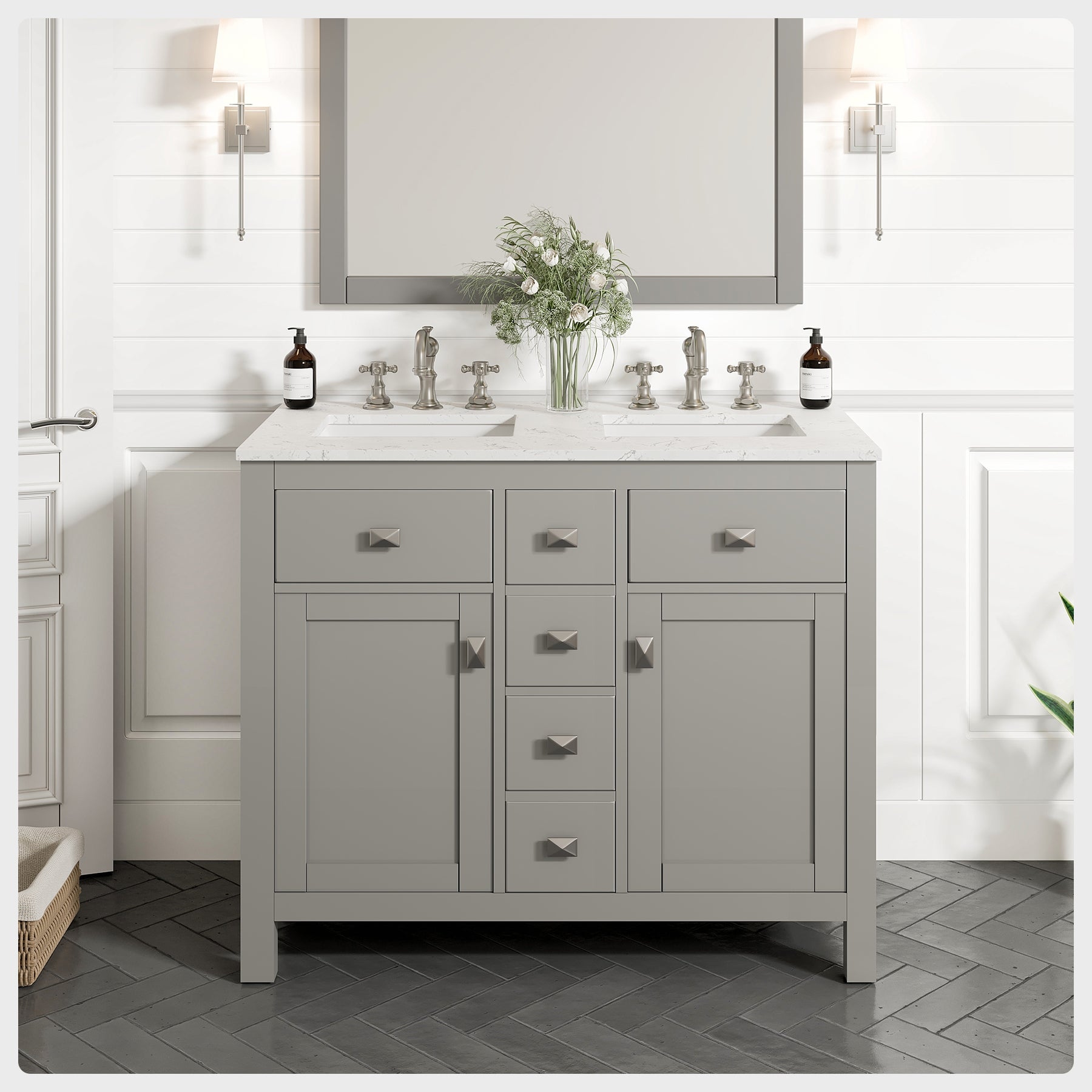 44 inch bathroom hot sale vanity without top