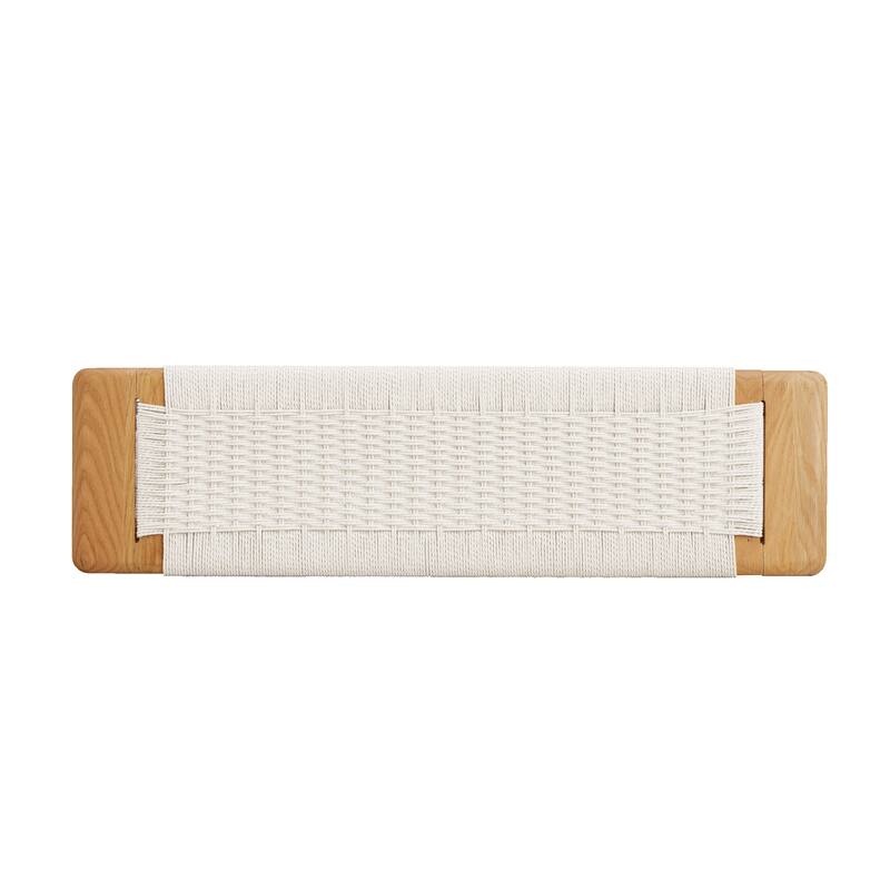 31.5" Benches with Oak Frame and Woven Cane Seat