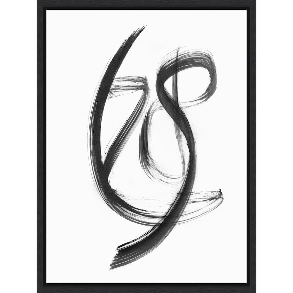 Brush Stroke No. 2 by Danushka Abeygoda (18 x 24 in.), Framed Canvas Wall Art Print