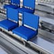 2 Pack 500 lb. Rated Lightweight Stadium Chair-Handle-Padded Seat - Blue