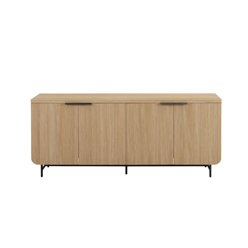 Middlebrook Minimal Fluted Four-Door Buffet Sideboard