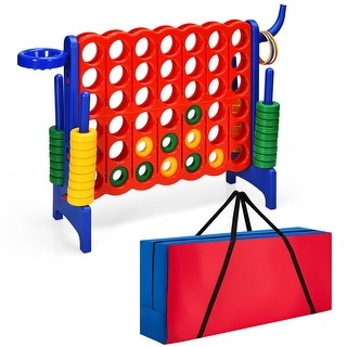 Costway Giant 4 in A Row Jumbo 4-to-Score Game Set W/Storage Carrying - See Details