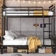 preview thumbnail 2 of 26, Metal Bunk Bed, Industrial Detachable Bunkbeds with Safety Guard Rails for Teens