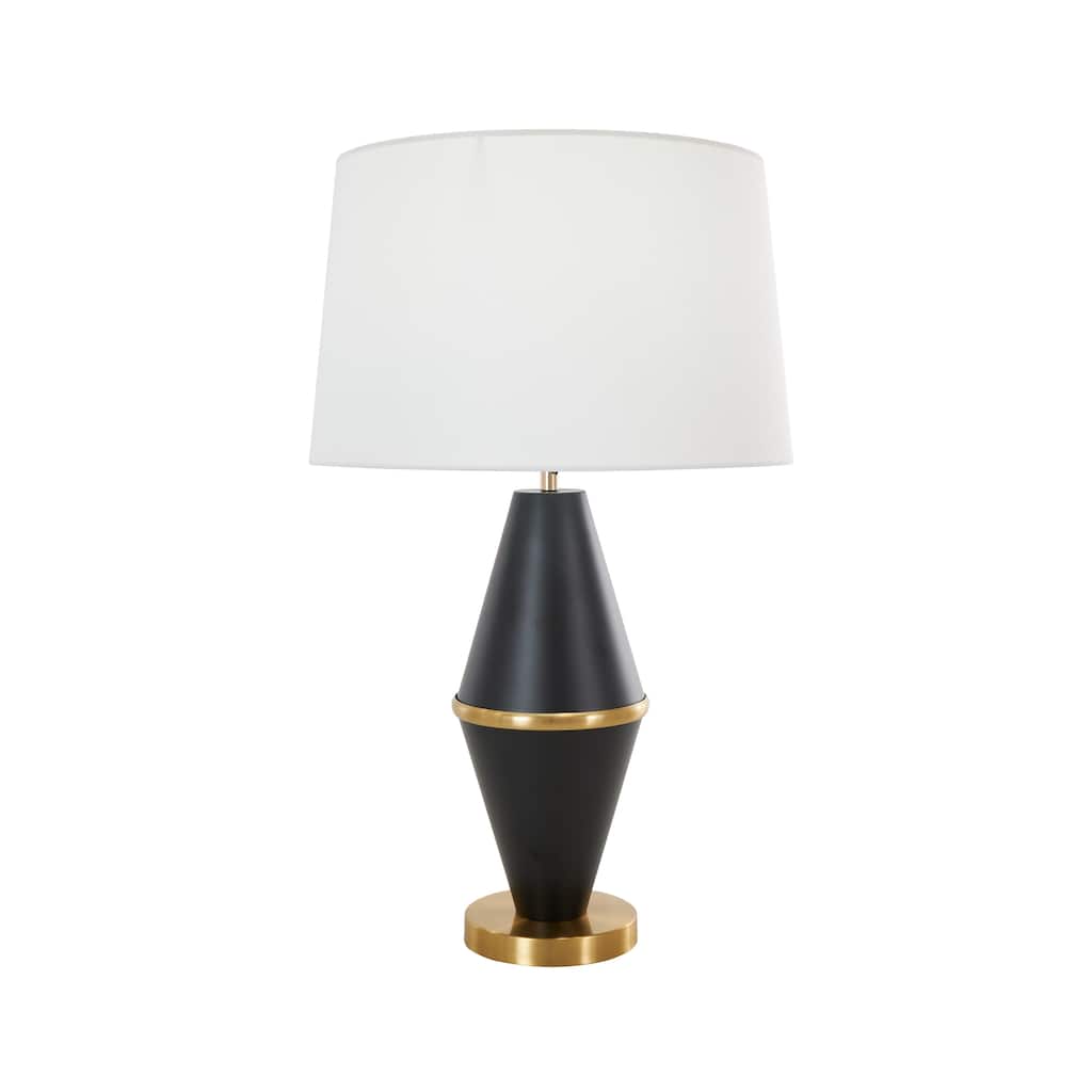 Metal Room Table Lamp with Gold Accents - Black or White - CosmoLiving by Cosmopolitan