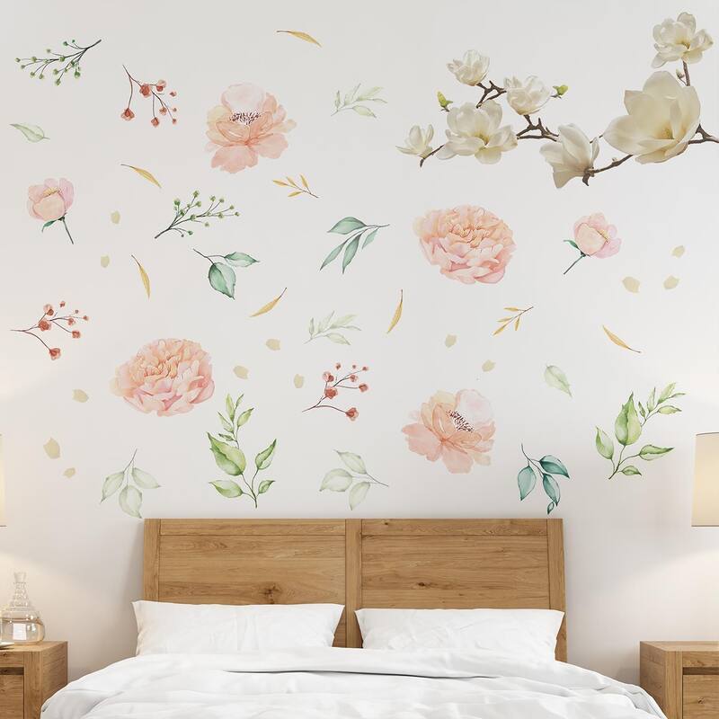 Walplus Wall Sticker Colorful Large Magnolia Flower Art Decal Home Decor
