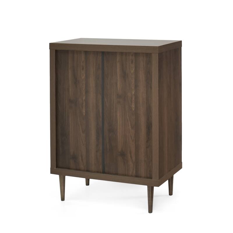 4-Drawer Vertical Chest with Metal Handle, Metal Frame and Wood Top for Bedroom