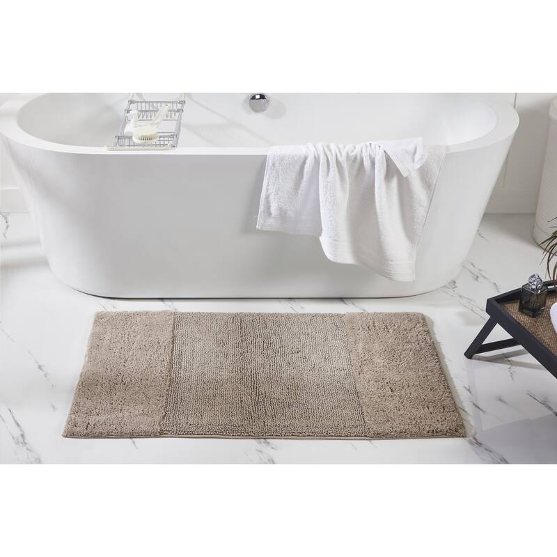 Better Trends Bath Rug 100% Cotton Water Absorbent Tufted Bathroom Rug Set for Shower, Sink Mats Machine Wash Granada Collection