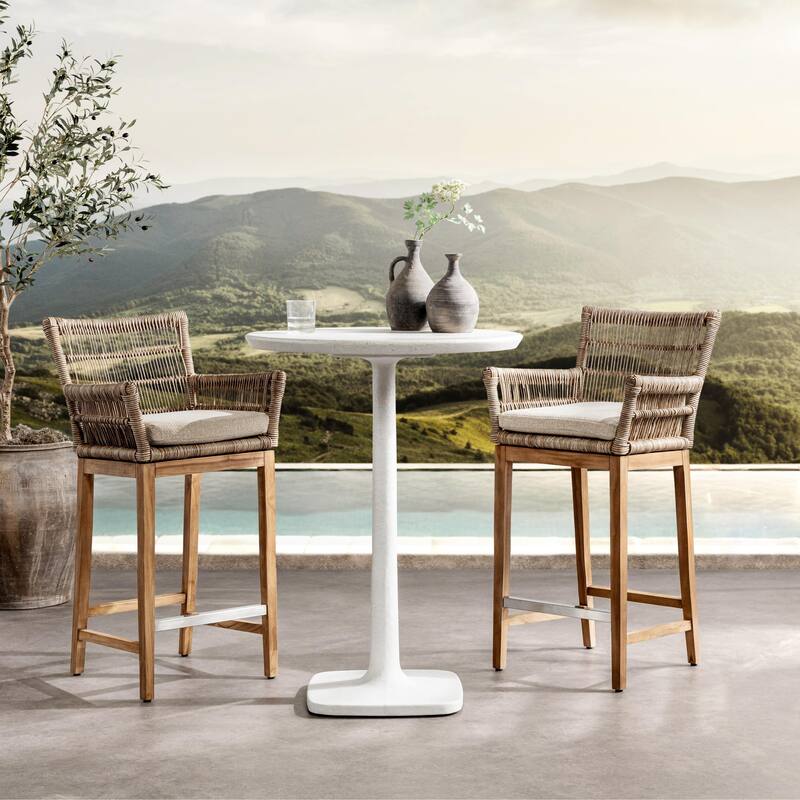 Paulina Outdoor Counter Table - White 42" Height