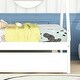 preview thumbnail 4 of 7, White Twin Size Creative Teepee Floor Bed w/ Trundle Bunk Bed Frame for Kids, Teens, No Box Spring Needed, Easy Assembly