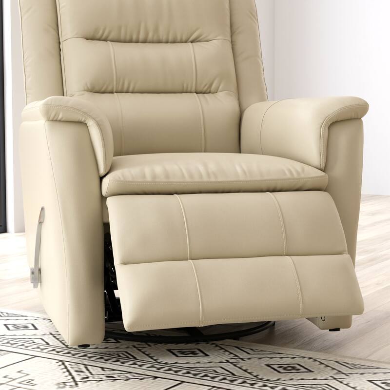Swivel Glider Recliner With Manual Footrest In Madras
