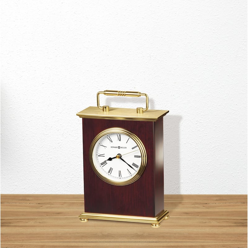 Howard Miller Rosewood Bracket Vintage Mid-Century Modern Mantel Clock