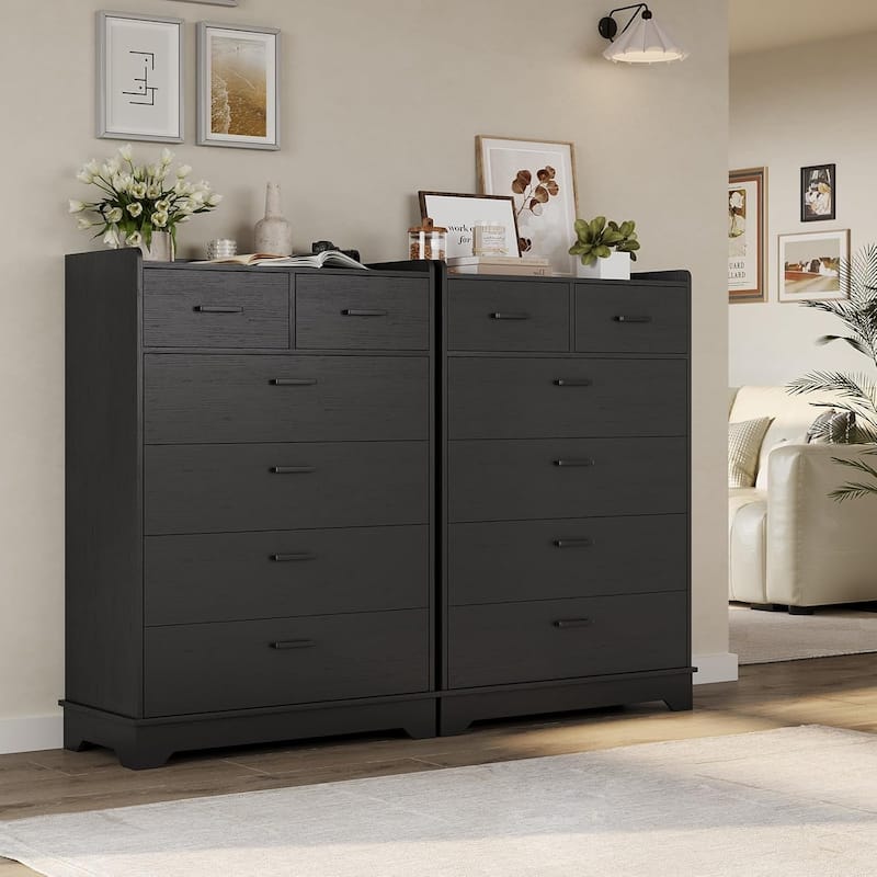 Bedroom Dresser Charging Station Storage Drawers Chest of Drawers
