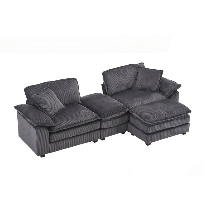 2-seats Sofa With 2 Back Pillows