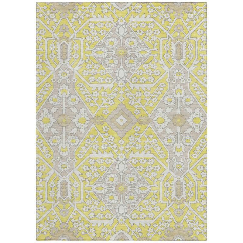 HomeRoots Floral Transitional Rectangle Outdoor Rug