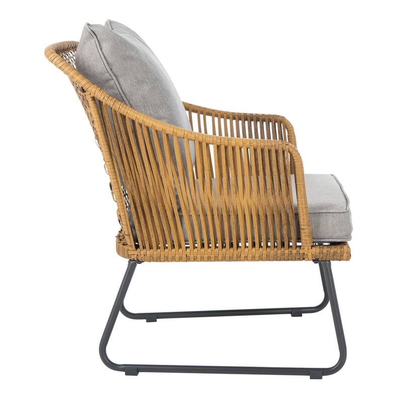 SAFAVIEH Outdoor Rihanna 3-Piece Lounge Set - 19Wx19Dx19H