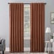 preview thumbnail 1 of 7, Sun Zero Amherst Velvet Noise Reducing Thermal Extreme Total Blackout Back Tab Curtain Panel, Single Panel 50 x 84 - Terracotta Red